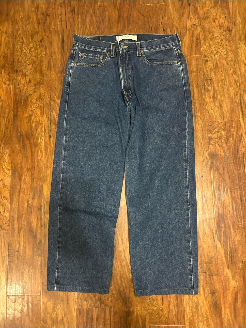 Levi's 550 Relaxed Fit Straight Leg Men's Jeans Dark Blue Denim Made in the USA